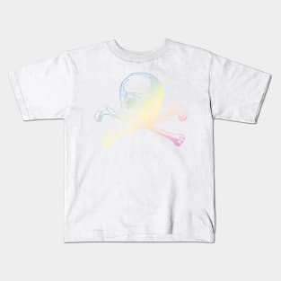 Pastel skull and crossbones Kids T-Shirt